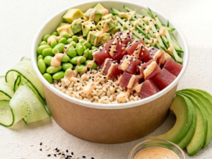 sweet & crunchy shrimp bowl